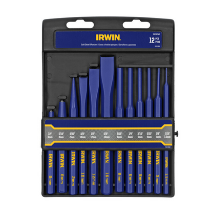 Irwin Cold Chisel and Punch Set - 12 Piece - 160 x 231mm