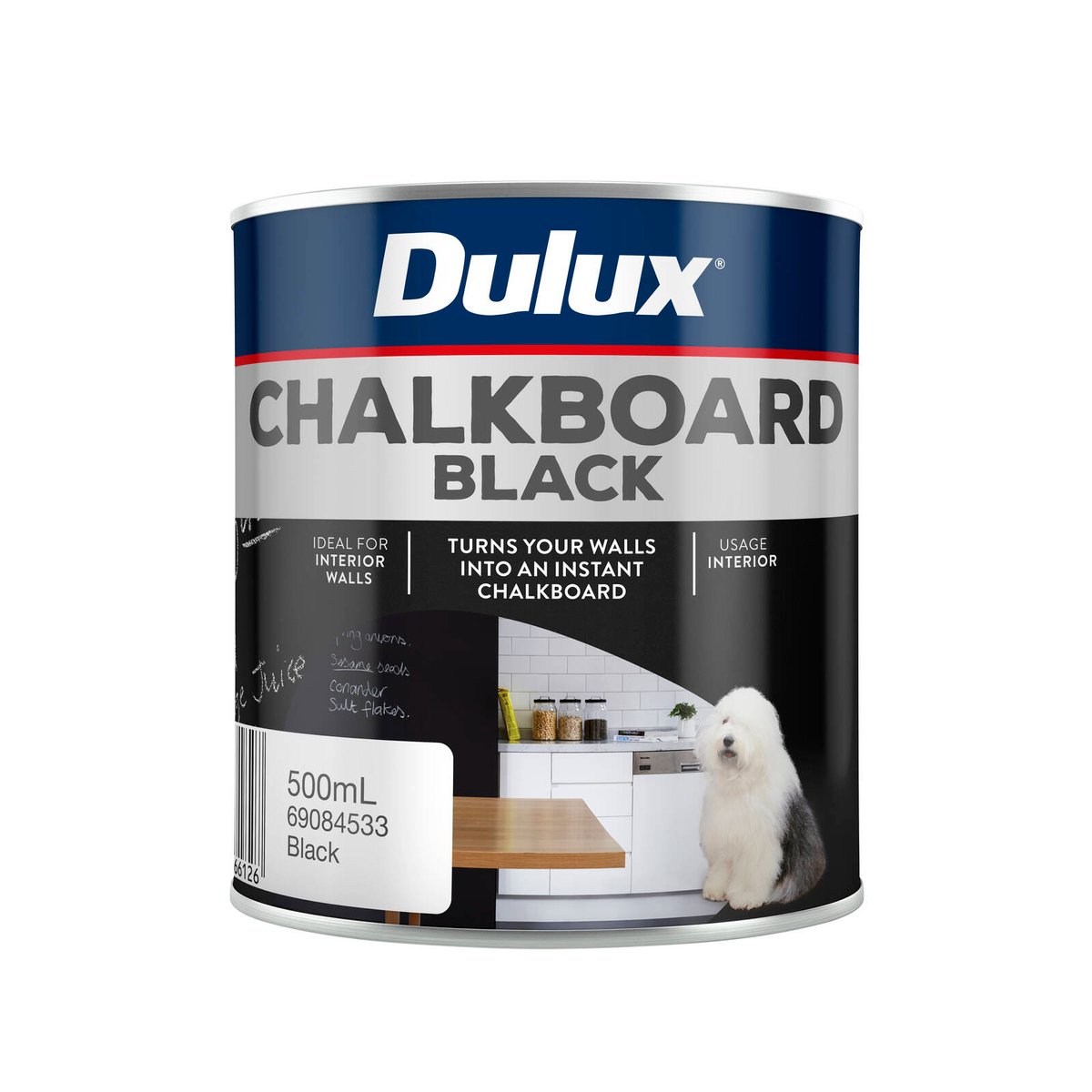 Dulux Chalkboard Paint 500ml Black Water Based Interior Finish