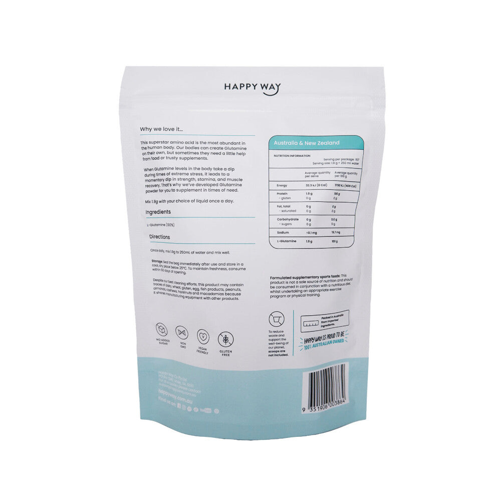 Happy Way Glutamine Powder L-Glutamine - 300g
