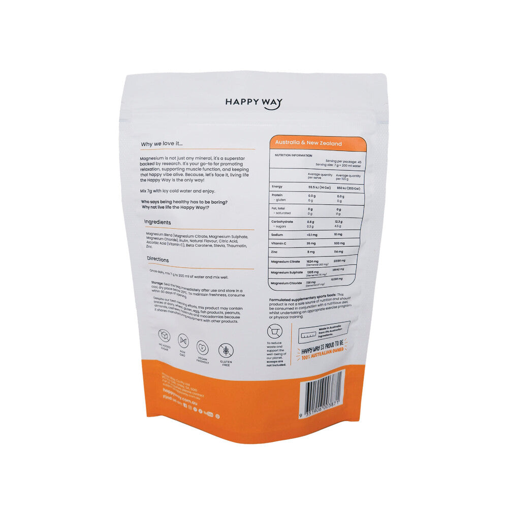 Happy Way Magnesium Powder Orange - 315g