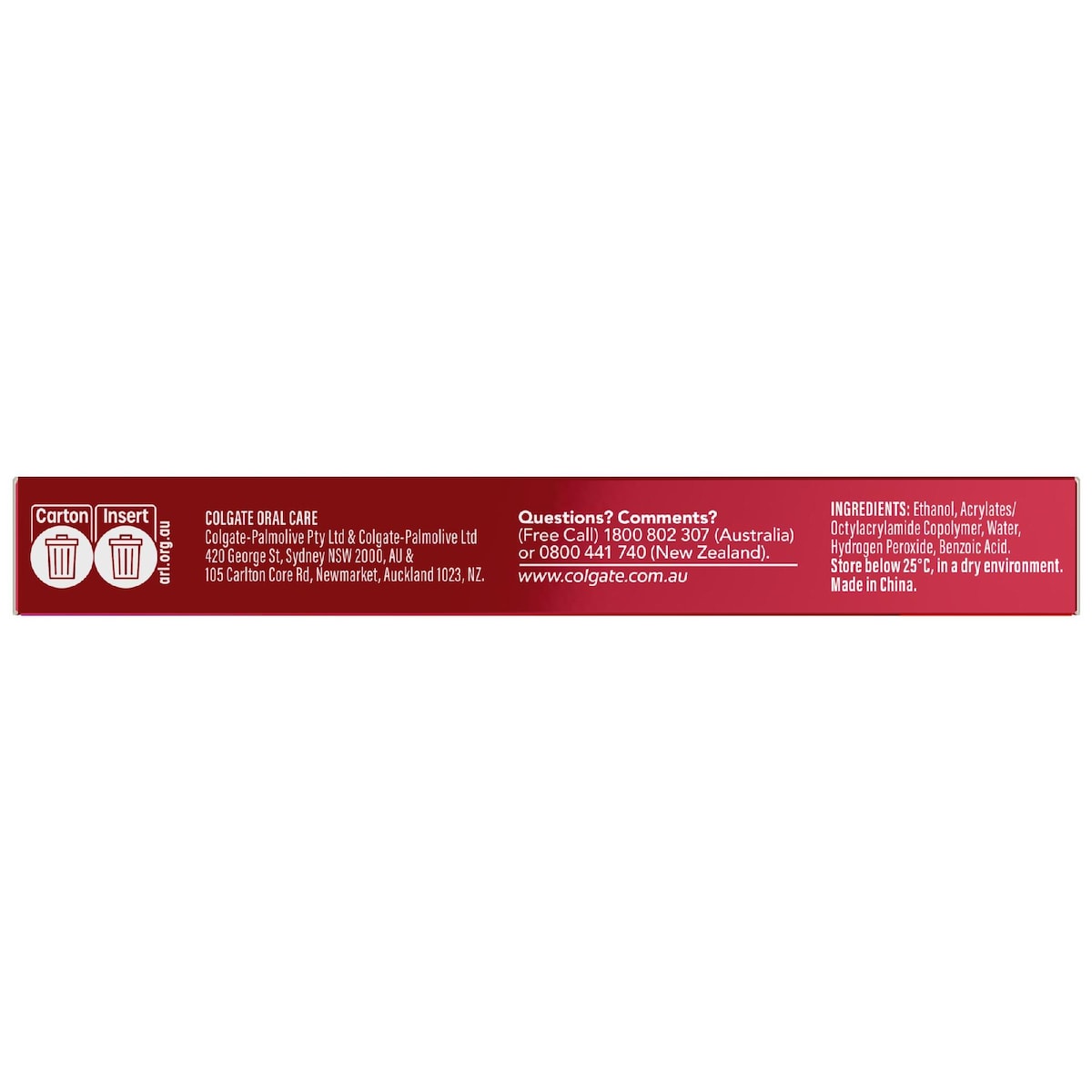 Colgate Teeth Whitening Nightly Treatment Wand Optic White 3% Each
