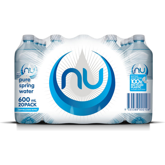 Nu Pure Still Spring Water 20x600ml