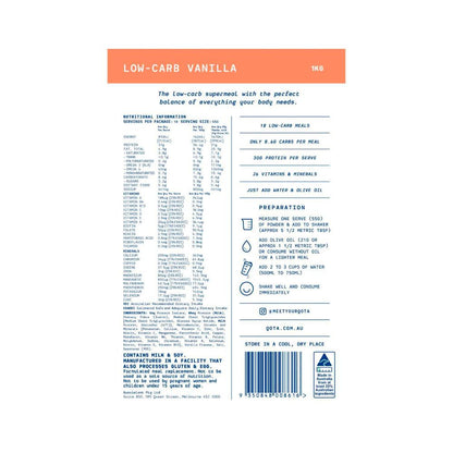 Qota Low-Carb Meal Replacement Vanilla - 1000g