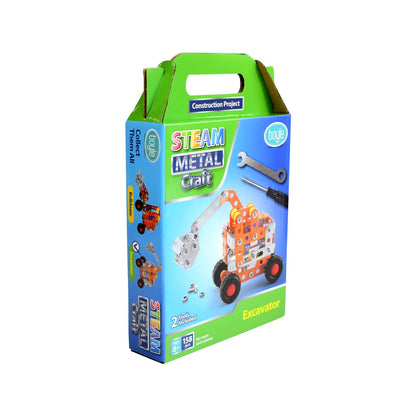 Boyle Steam Metal Craft Kit Excavator - 158pcs - 14 x 7 x 9.5cm