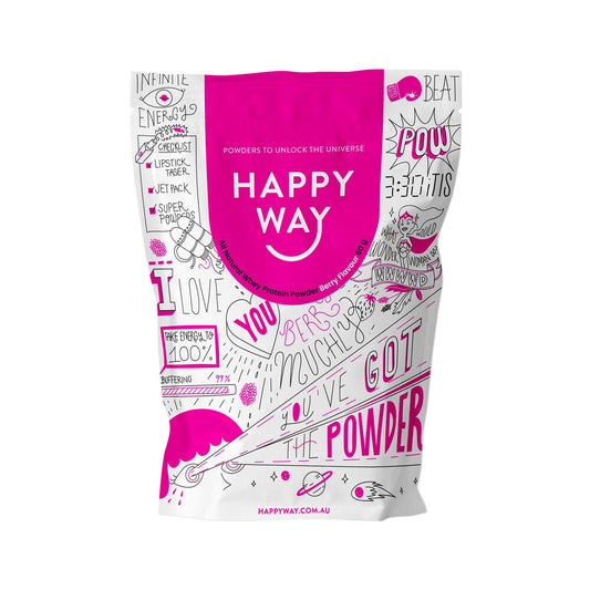 Happy Way Whey Protein Powder Berry - 60g