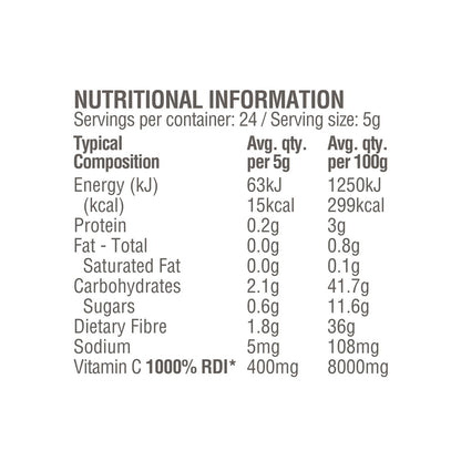 Raw Wholefood Extracts Vitamin C - 120g