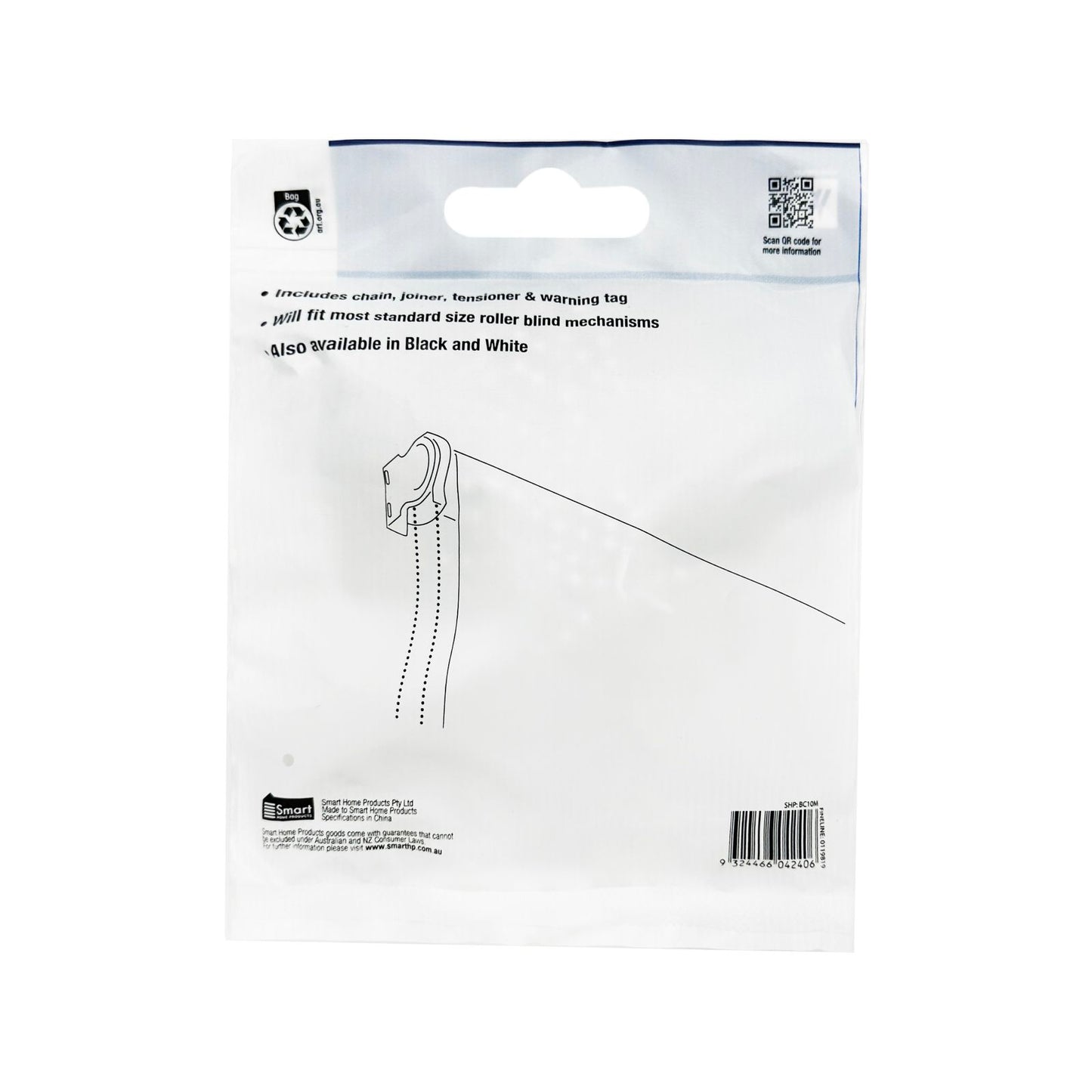 Windoware Metal Roller Blind Chain Replacement Kit - 10m