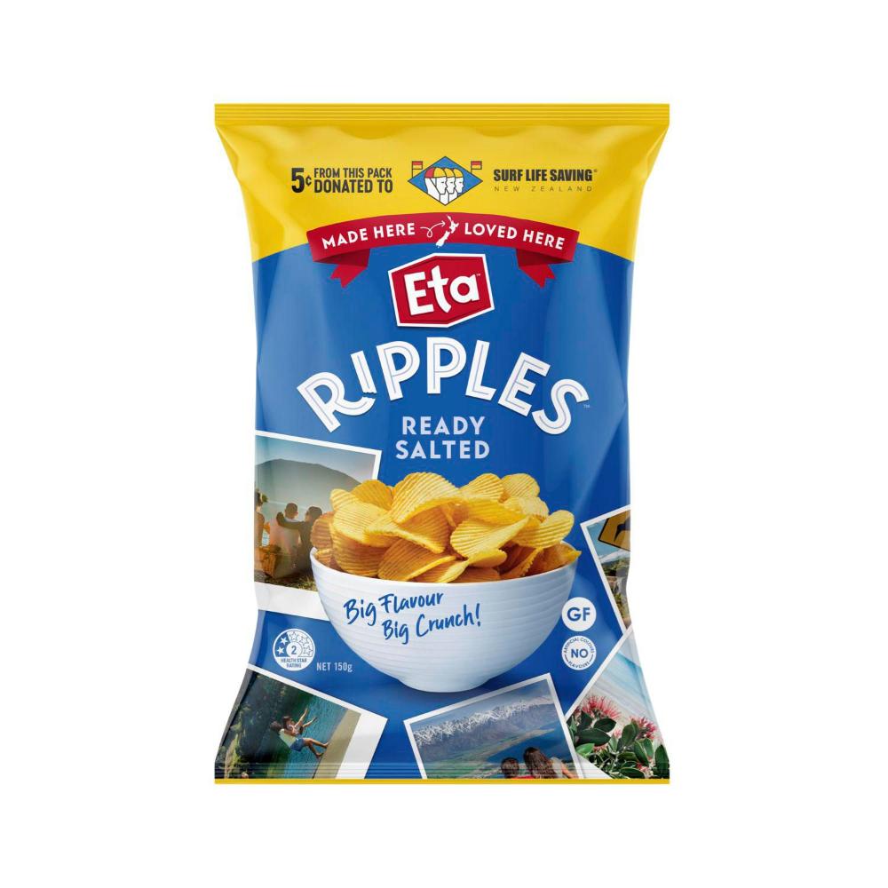 ETA Ripples Chips Ready With Sea Salt - 150 GRAM