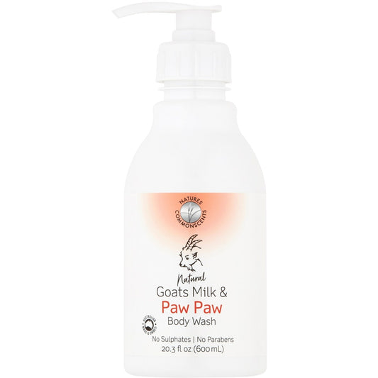 Natures Commonscents Bodywash Goats Milk & Paw Paw 600mL