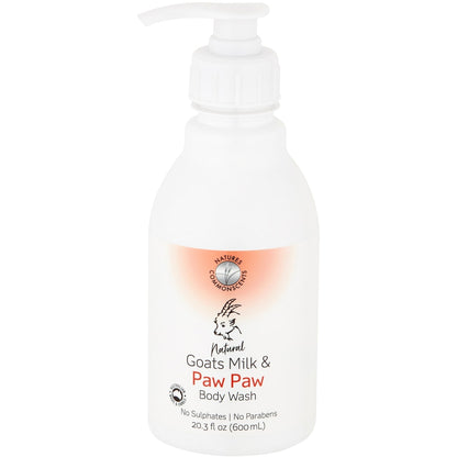 Natures Commonscents Bodywash Goats Milk & Paw Paw 600mL