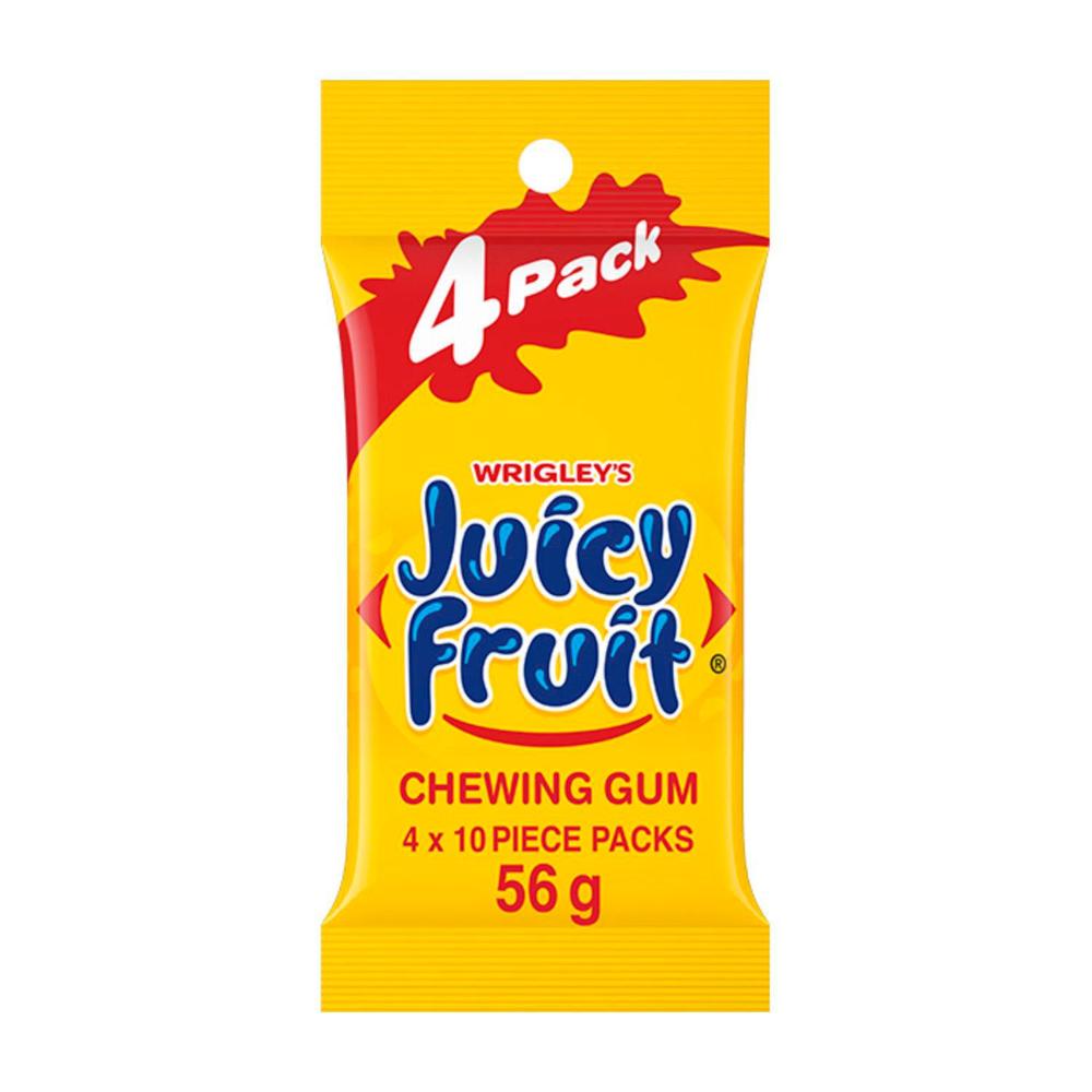 Wrigley's Juicy Fruit Chewing Gum 4X14G - 56g