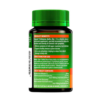 Cenovis Echinacea Garlic Zinc & Vitamin C Tablets - 60 pack