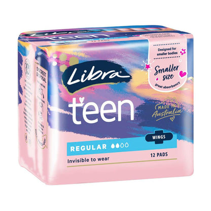 Libra Girl-teen Regular Pads - 12 Pack