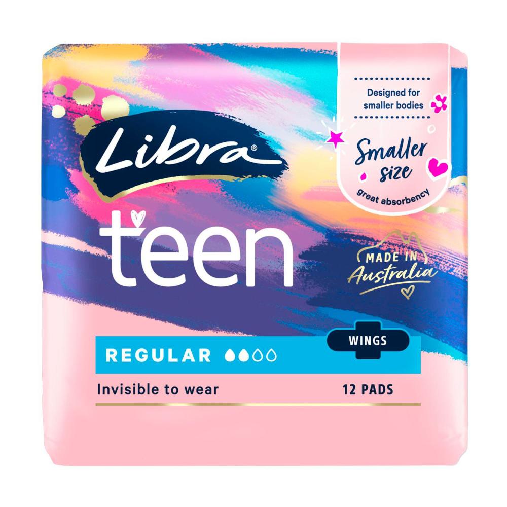 Libra Girl-teen Regular Pads - 12 Pack