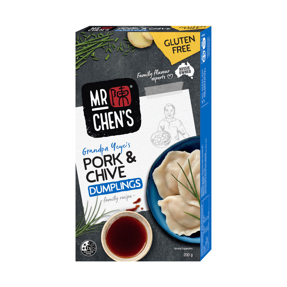 Mr Chens Gluten Free Pork & Chive Dumplings - 200g