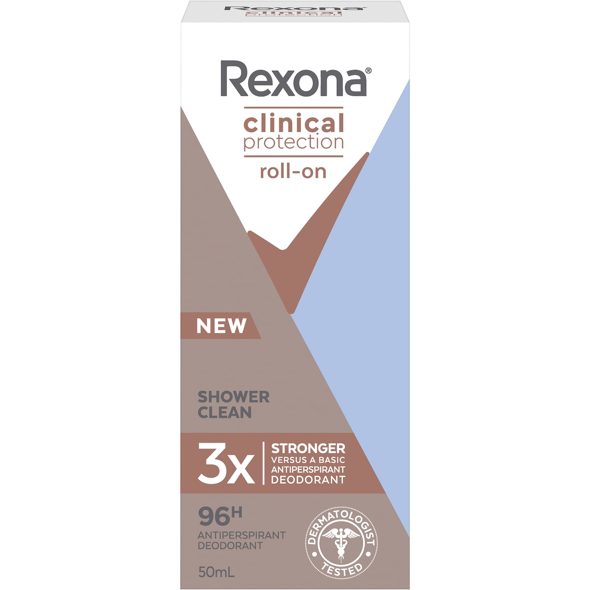 Rexona Women Clinical 96hr Deodorant Roll On Shower Clean 50ml
