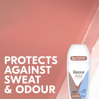 Rexona Women Clinical 96hr Deodorant Roll On Shower Clean 50ml