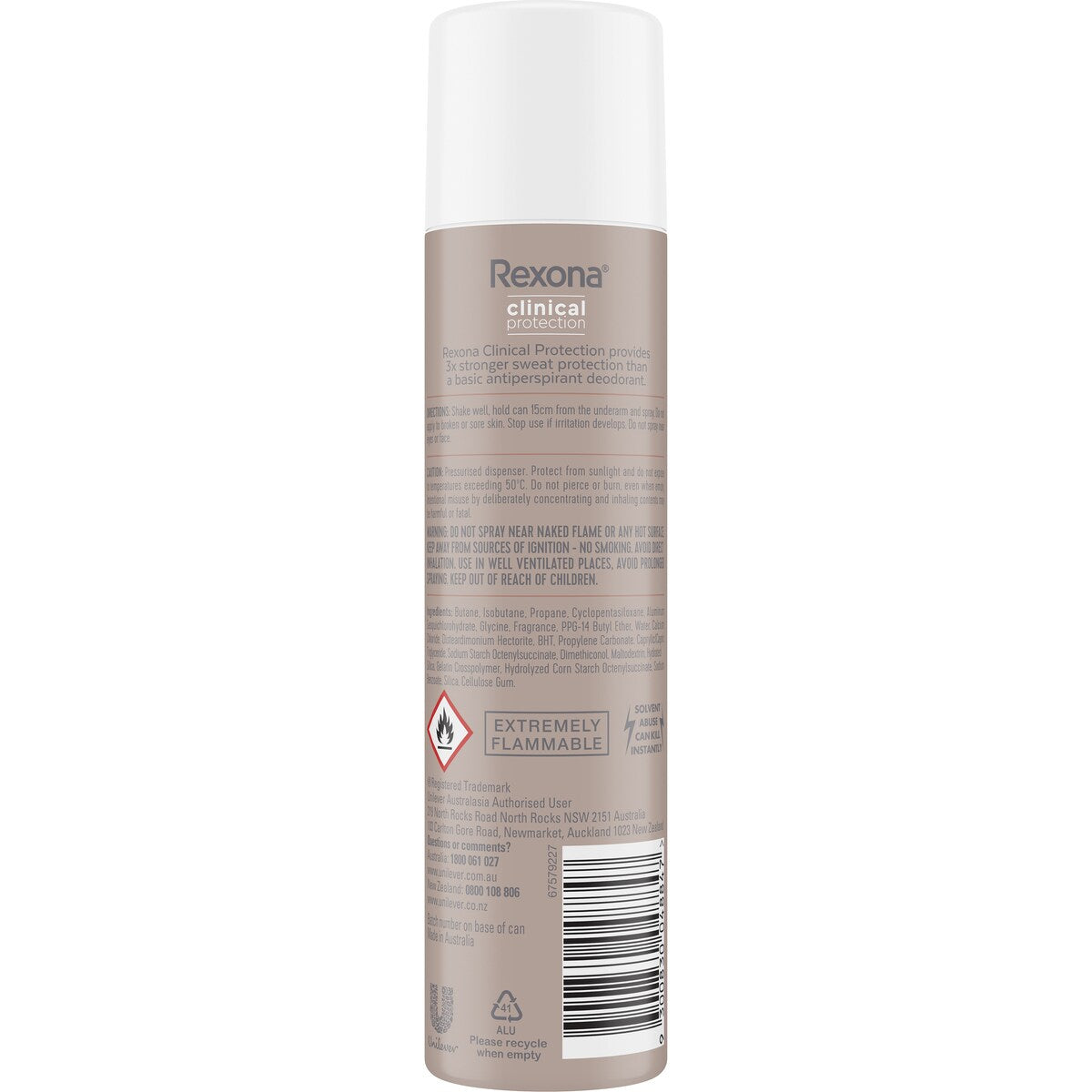 Rexona Women Clinical Protection 96h Antiperspirant Summer Strength 180 Ml