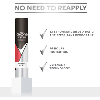 Rexona Men Clinical Protection Deodorant Sport 180 Ml