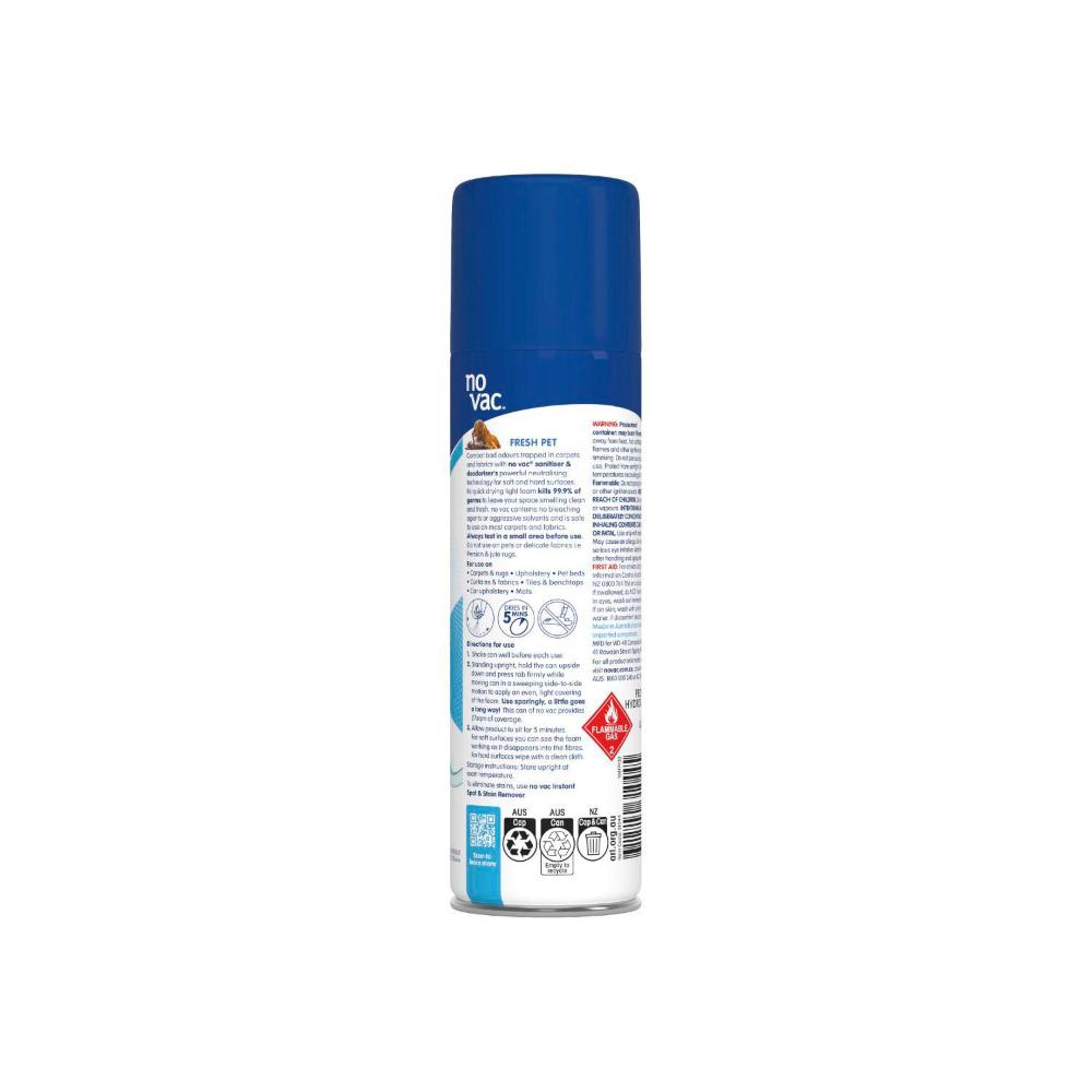 No Vac Pet Foam Carpet Sanitiser & Deodoriser - 290g