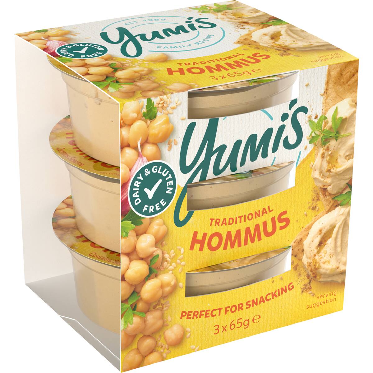 Yumi's Mini Hommus 65g X 3 Pack
