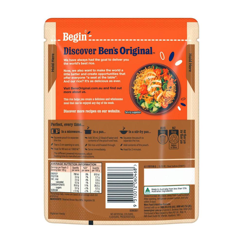 Ben's Original Brown Rice Pouch Microwave - 250g