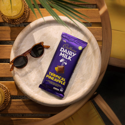 Cadbury Dairy Milk Tropical Pineapple Chocolate Block 180g