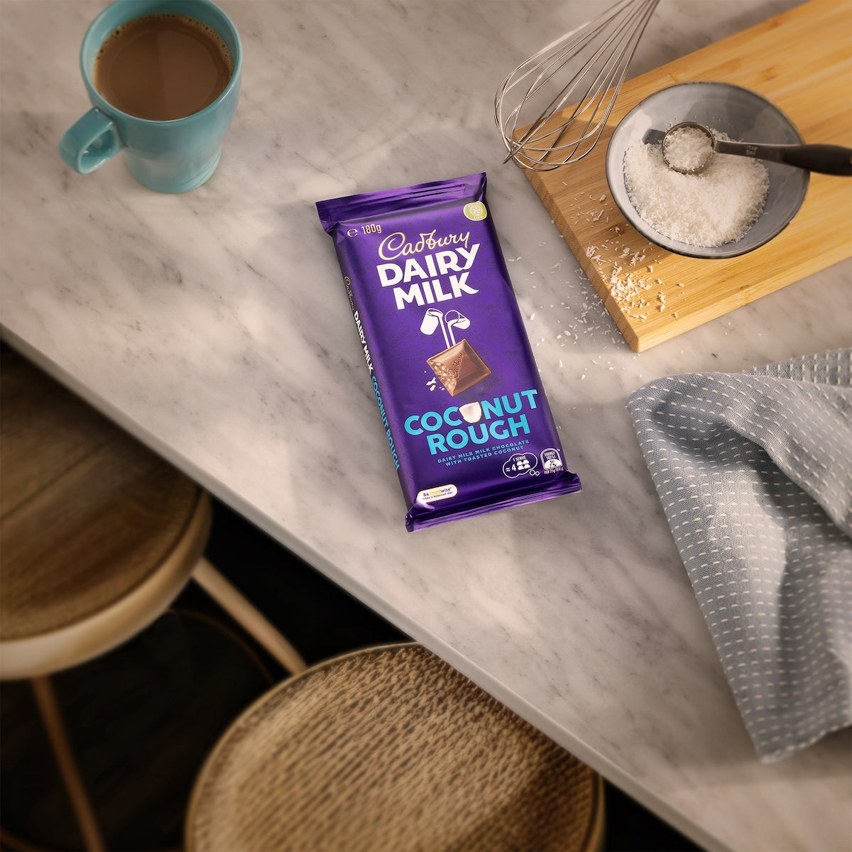Cadbury Dairy Milk Coconut Rough Chocolate Block 180g