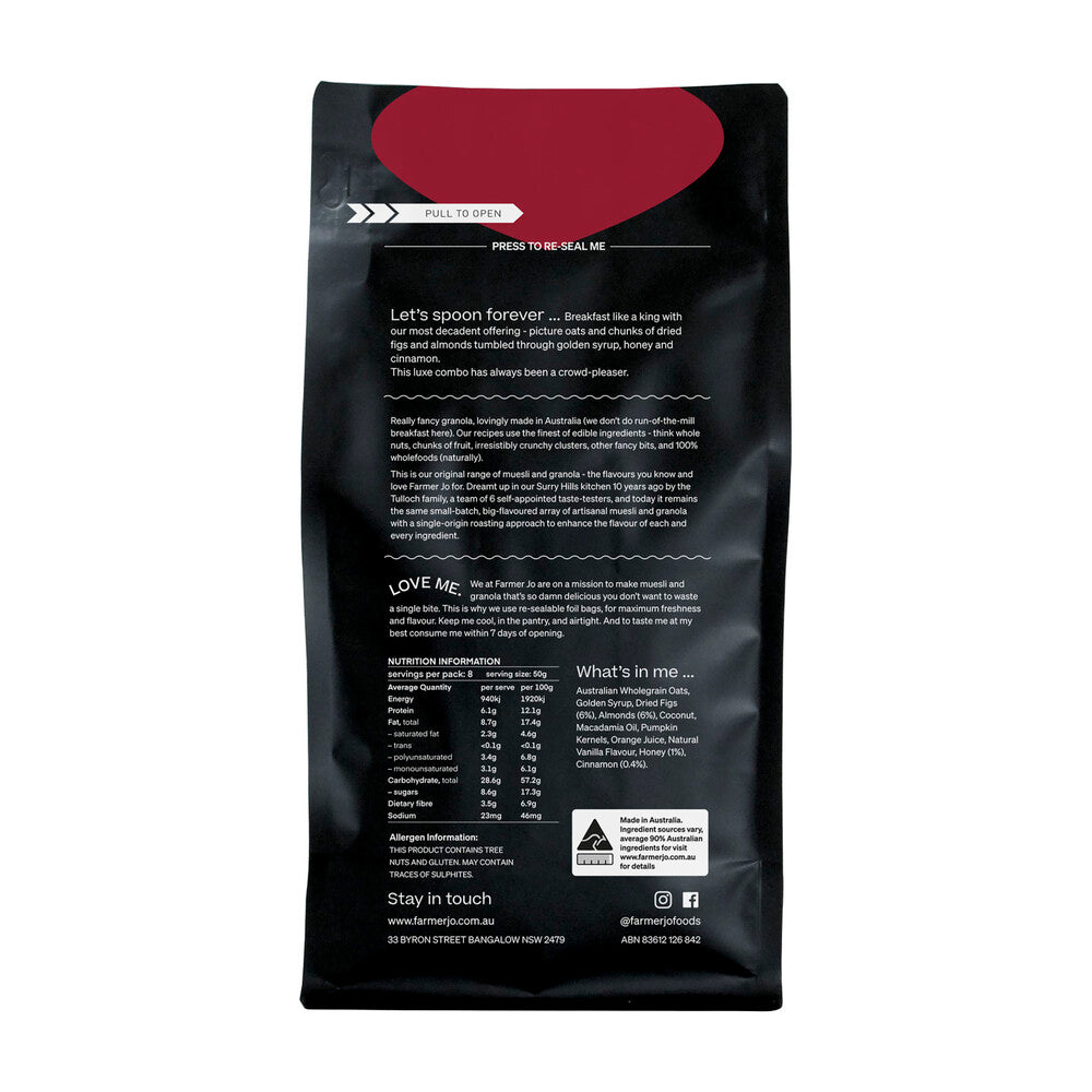 Farmer Jo Burnt Fig & Almond Baked Muesli - 400g