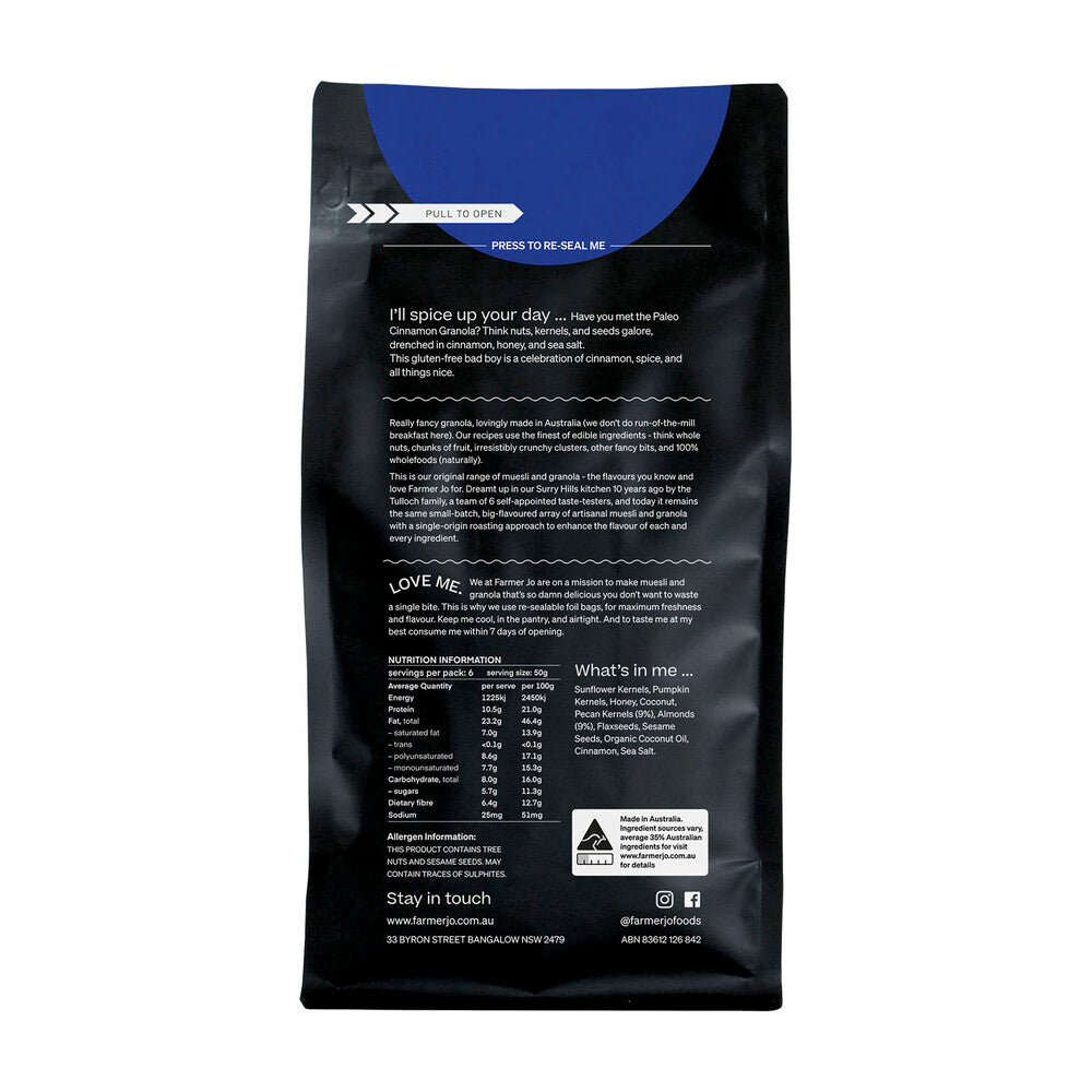 Farmer Jo Paleo Cinnamon Granola - 300g