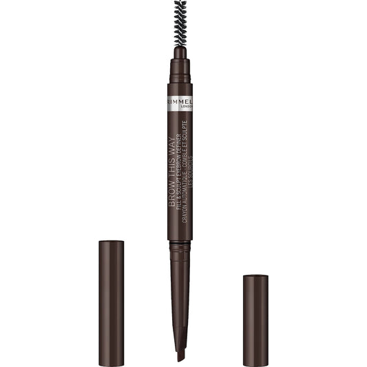 Rimmel London Brow This Way 2in2 Eye Brow Dark Brown 0.4g