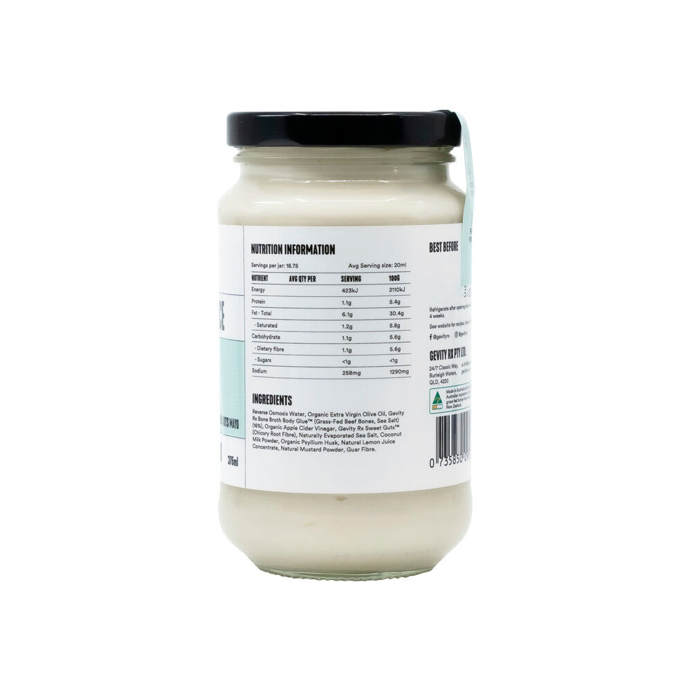 Gevity Rx Bone Broth Sauce Great Guts Mayo - 375mL