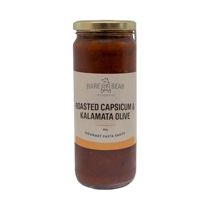 Rare Bear Roasted Capsicum & Kalamata Olive Pasta Sauce - 450g