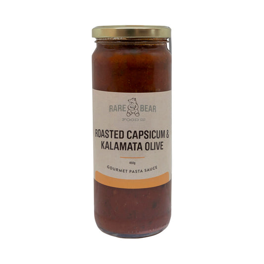 Rare Bear Roasted Capsicum & Kalamata Olive Pasta Sauce - 450g