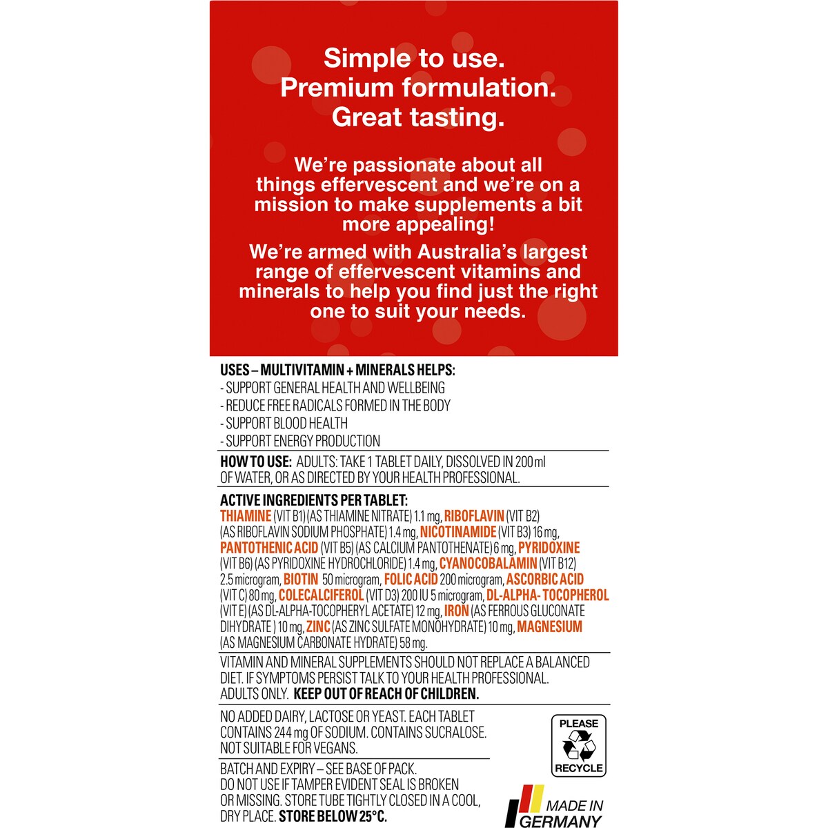 VOOST Effervescent Multivitamin 40 pack