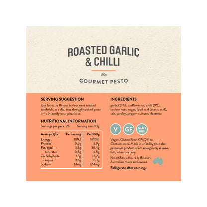 Rare Bear Roasted Garlic & Chilli Pesto - 250g