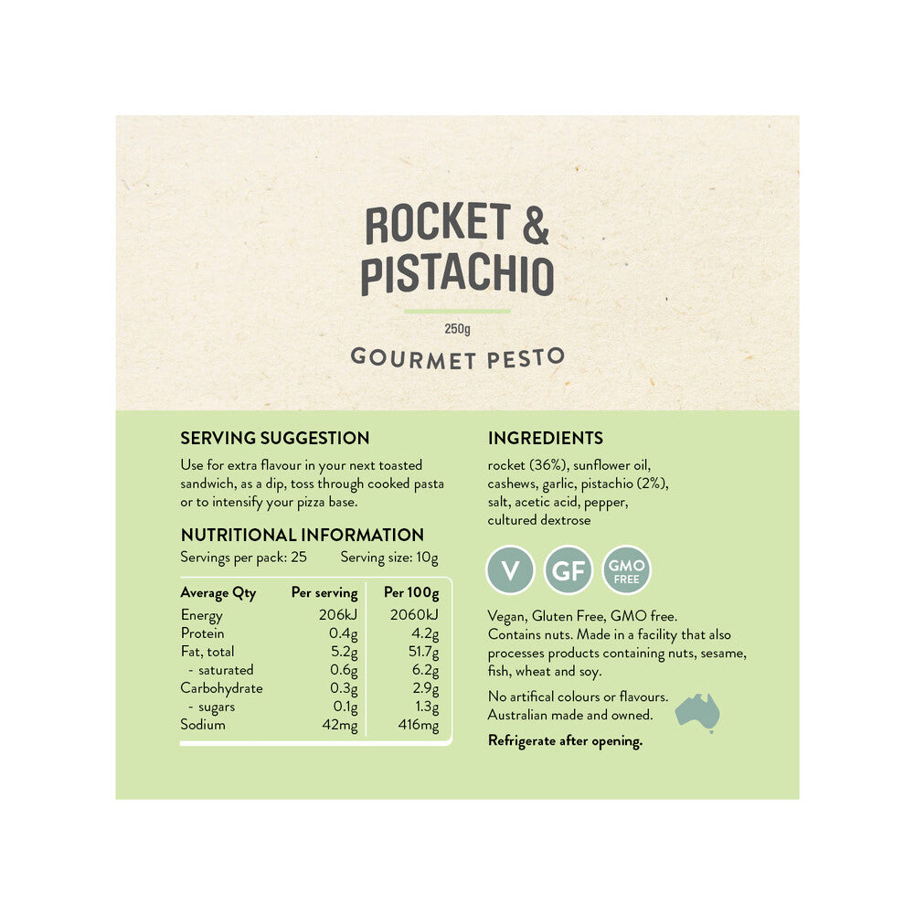 Rare Bear Rocket & Pistachio Pesto - 250g