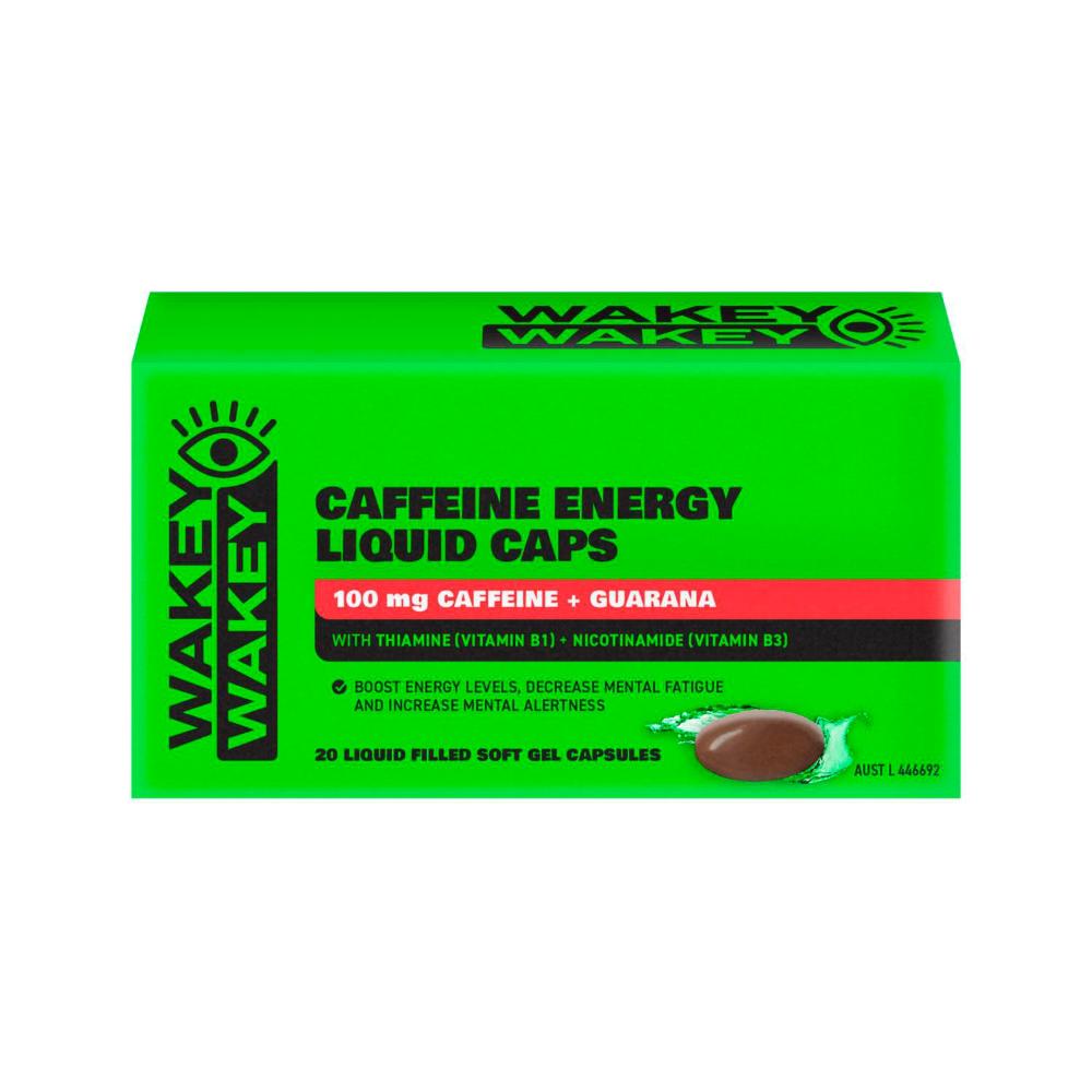 Wakey Wakey Caffeine Liquid Caps - 20 pack