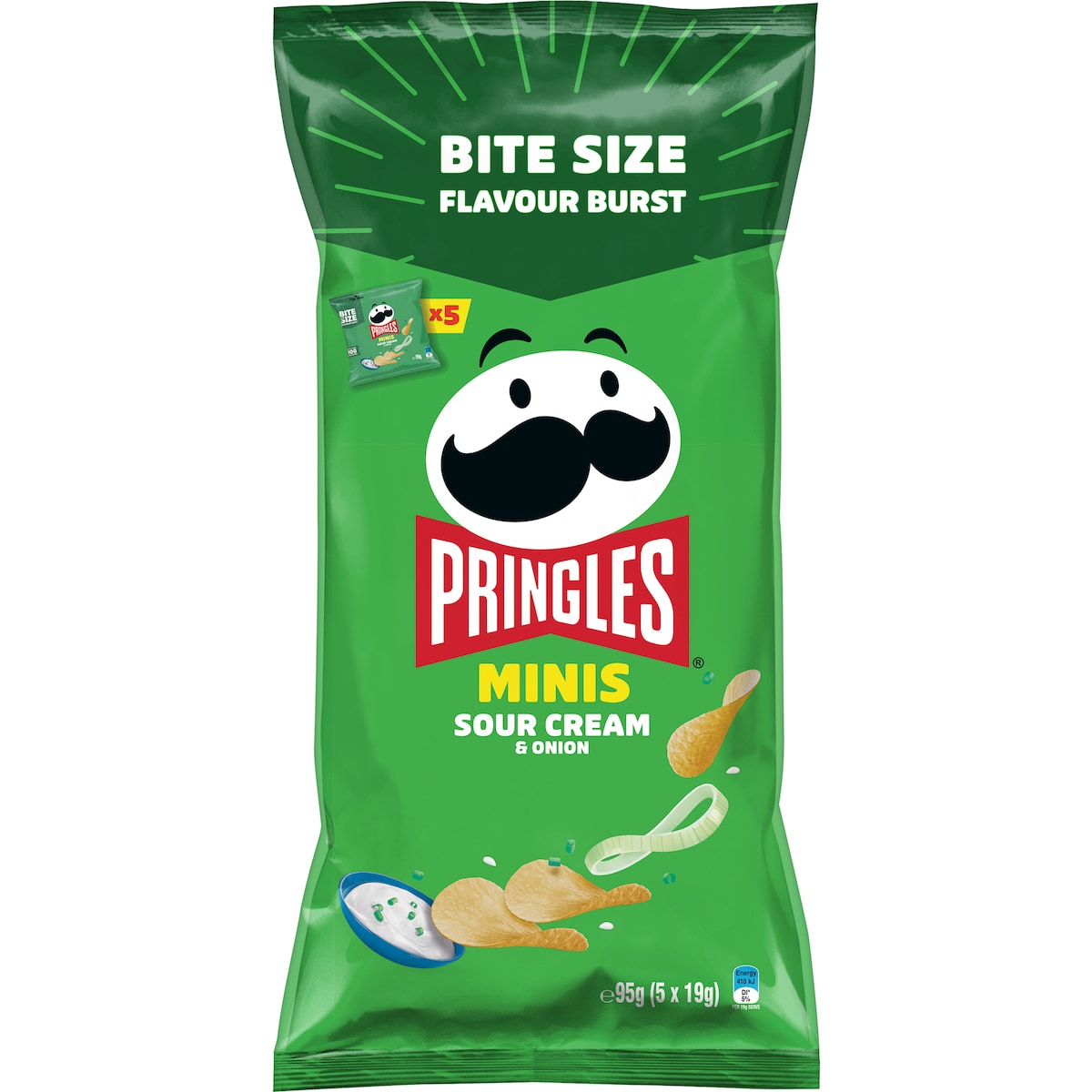 Pringles Minis Multipack Sour Cream & Onion Potato Chips 5 Pack Each