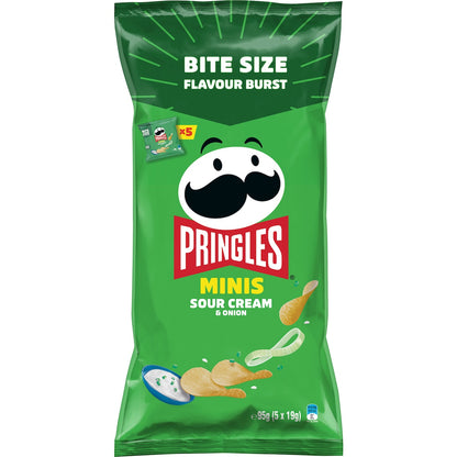 Pringles Minis Multipack Sour Cream & Onion Potato Chips 5 Pack Each