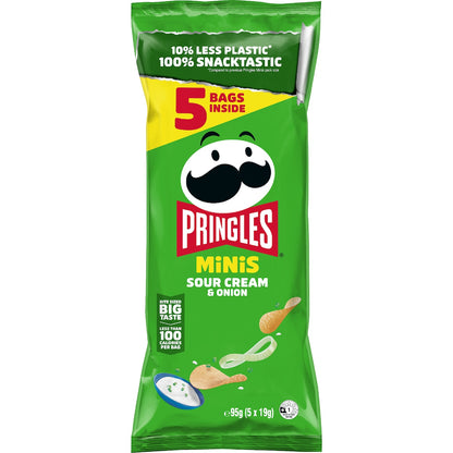Pringles Minis Sour Cream & Onion Potato Chips 19g X 5 Pack