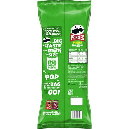 Pringles Minis Sour Cream & Onion Potato Chips 19g X 5 Pack