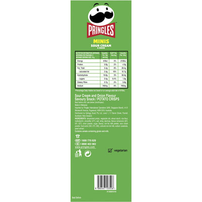 Pringles Minis Sour Cream & Onion Potato Chips 19g X 5 Pack
