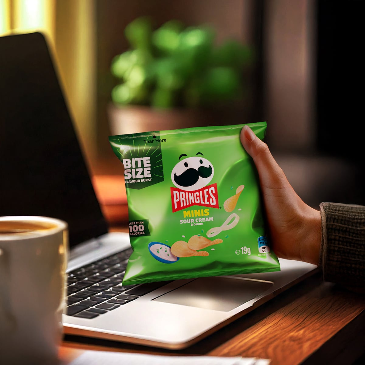Pringles Minis Sour Cream & Onion Potato Chips 19g X 5 Pack