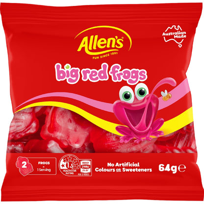 Allens Big Red Frogs Lollies 64g