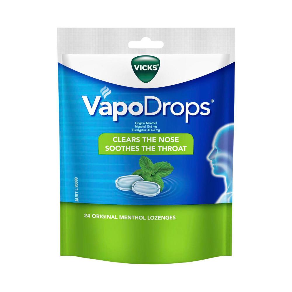Vicks Vapodrops Original Menthol Lozenges - 24 pack