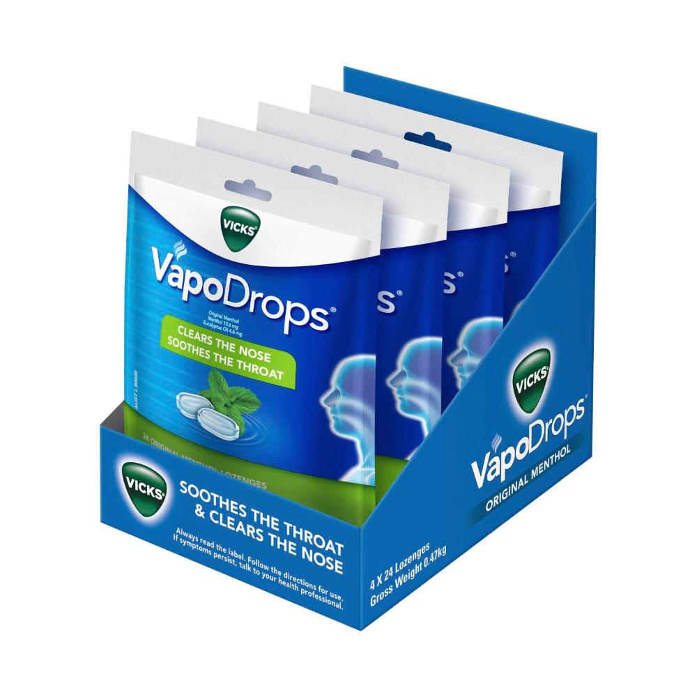 Vicks Vapodrops Original Menthol Lozenges - 24 pack