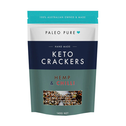 Paleo Pure Seedy Crackers Hemp And Chilli - 140g