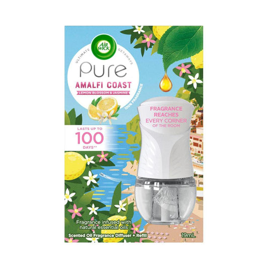 Air Wick Pure Scented Oil Diffuser + Refill Lemon Blossom And Jasmine - 19mL