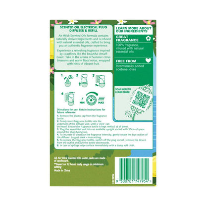 Air Wick Pure Scented Oil Diffuser + Refill Lemon Blossom And Jasmine - 19mL